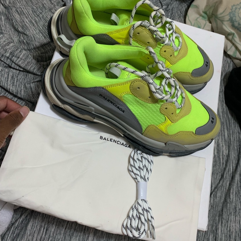 Balenciaga Triple S sneakers, Neon Barely worn